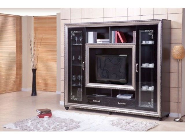 Фото Гостинная Элизабет ТВ-витрина (2302х506хh1934) от производителя  в Керчи по цене 44 120 ₽
