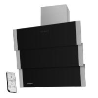 Вытяжка наклонная Cascada 90 (900х415хh1100(1400)) (Материал Металл/Стекло , Цвет Металлик/Черный) в Керчи от производителя 