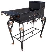 Фото  мангал большой с дровницей (1220х550хh1100) производитель Кемпинг Групп