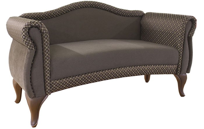 Пуф Лилия со спинкой (ткань, шоколад, шегги шоколад-аделина даймонд (Аквилон) )