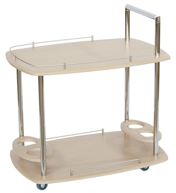 Стол сервировочный Эсперанс (пластик, мдф-дуб,  черный (Импэкс) ) Стол сервировочный Эсперанс (пластик, мдф-дуб,  черный (Импэкс) )