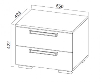 Фото Тумба прикроватная Лагуна-2 от производителя SV-мебель в Керчи по цене 4 200 ₽