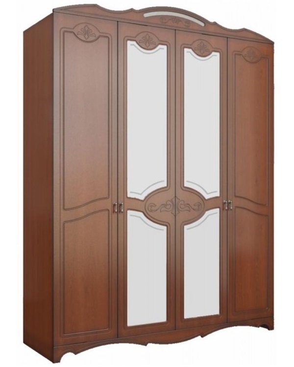 Фото Шкаф Лотос лакированный ШР-4 (178) четырехдверный от производителя Браво-мебель в Керчи по цене 55&nbsp;190 ₽