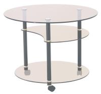 Фото stoly-kruglye стол журнальный луна  производитель Мебель из стекла