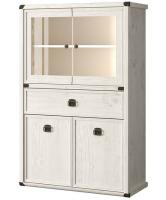 Фото shkafy-dlya-ofisa шкаф с витриной 2v2d1sl магеллан (magellan) производитель Анрэкс