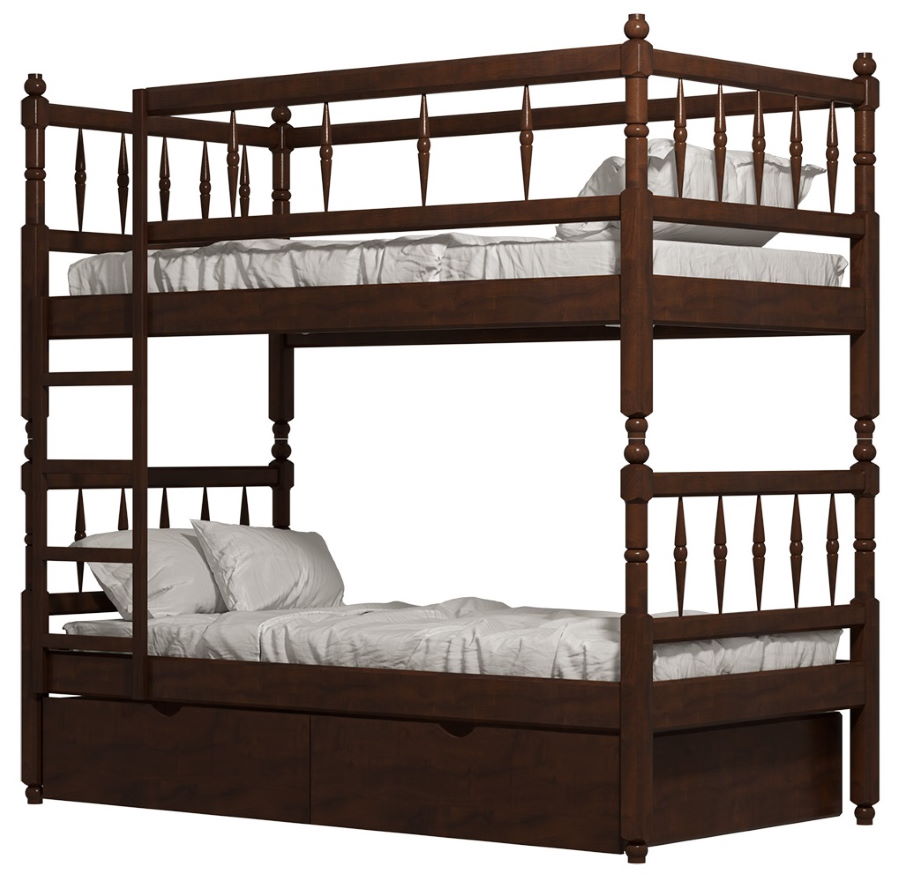 Фото Кровать двухъярусная №2 (СМ 80х190) с основанием от производителя Фант-мебель в Керчи по цене 37&nbsp;680 ₽