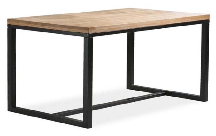 Стол обеденный Signal Loras A (1,8) (металл, шпон-дуб,  черный (Signal) )