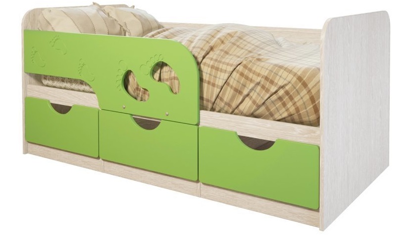 Фото Кровать детская Минима Лего (СМ 80х186) с ящиками от производителя Мебелони в Керчи по цене 13 530 ₽