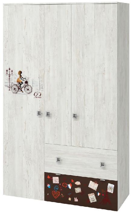 Шкаф Поло (129) трехдверный (сосна винтерберг, сосна винтерберг-арабика париж,(Регина))