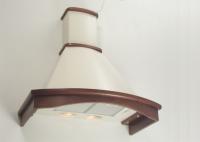 Вытяжка купольная Gretta (M) 90 (900х535хh895(1125)) (Материал Металл/Дерево , Цвет Бежевый/Орех) в Керчи от производителя 