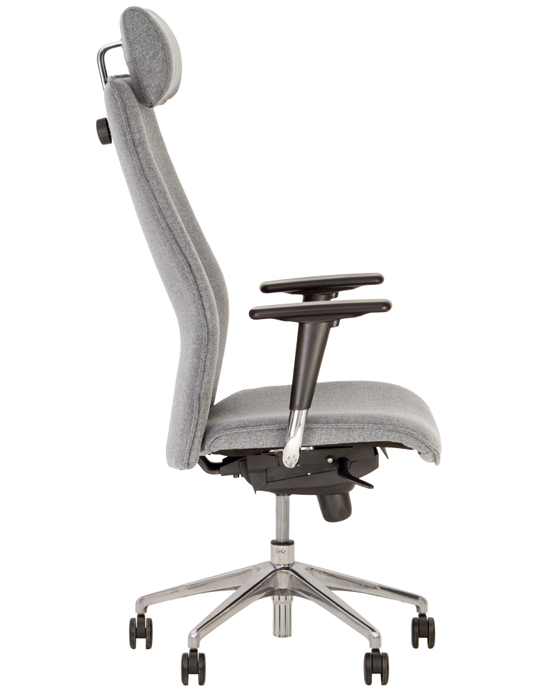 Фото Кресло для руководителя Соло (Solo) R HR steel ES (алюминий) от производителя Новый стиль в Керчи по цене 25 670 ₽