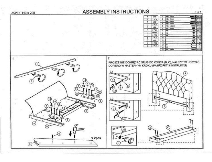 Фото Кровать двуспальная Signal Aspen (СМ 140х200) c ортопедическим основанием от производителя Signal в Керчи по цене 69 060 ₽
