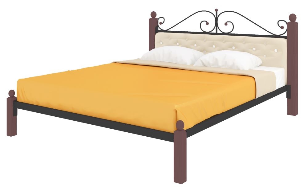 Фото Кровать двуспальная Диана Lux мягкая (СМ 160х200) трубка металл от производителя Милсон в Керчи по цене 23 340 ₽