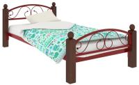 Фото derevyannye-krovati кровать односпальная вероника lux plus (см 80х190) трубка металл производитель Милсон