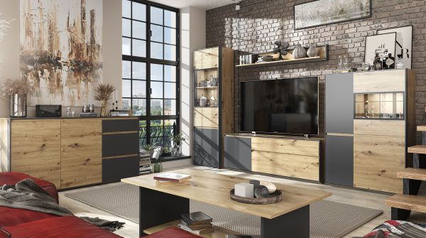 Фото Шкаф с витриной 1V3D Боско (Bosco) от производителя Анрэкс в Керчи по цене 22 840 ₽