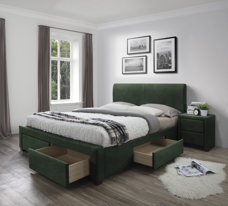 Фото Кровать двуспальная Halmar Modena 3 (СМ 160х200) c ортопедическим основанием от производителя Halmar  в Керчи по цене 64 020 ₽