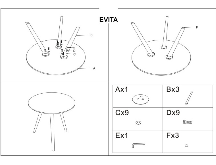 Фото Стол обеденный Signal Evita в Керчи по цене 32 490 ₽ от производителя Signal, код товара 2000001697184 шт Фото Стол обеденный Signal Evita от производителя Signal в Керчи по цене 32 490 ₽