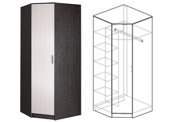 Фото Шкаф Светлана (86) угловой от производителя Мебель Маркет в Керчи по цене 15&nbsp;150 ₽