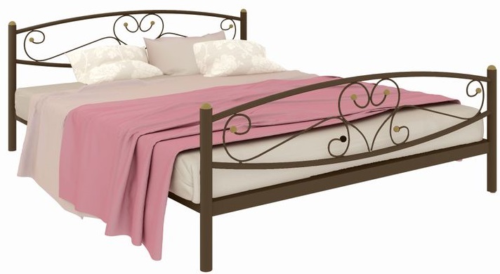 Фото Кровать двуспальная Каролина Plus (СМ 140х200) трубка металл от производителя Милсон в Керчи по цене 13&nbsp;780 ₽