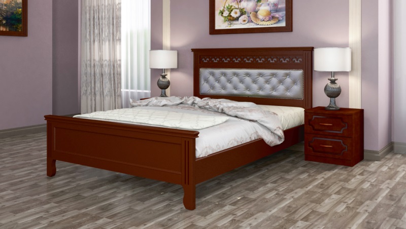 Фото Кровать двуспальная Грация (СМ 160х200) без основания с универсальными царгами от производителя Браво-мебель в Керчи по цене 19 680 ₽