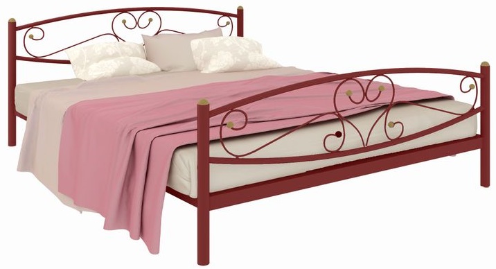 Фото Кровать двуспальная Каролина Plus (СМ 140х200) трубка металл от производителя Милсон в Керчи по цене 13&nbsp;780 ₽