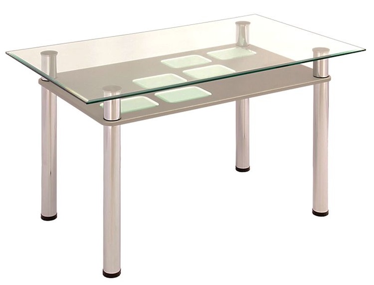 Фото Стол обеденный 3.0 с полкой мдф от производителя Мебель из стекла в Керчи по цене 12&nbsp;330 ₽