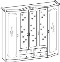 Фото shkafy-pyatidvernye шкаф сильвия (230) пятидверный производитель Ставрополь Мебель