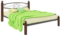 Фото derevyannye-krovati кровать двуспальная каролина lux (см 180х190) трубка металл производитель Милсон