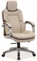 Кресло компьютерное Signal Q-388 (Материал обивки: экокожа, цвет обивки: кремовый-коричневый (Signal) ) в Керчи от производителя 