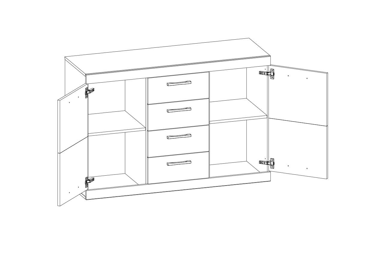 Фото Тумба 2D4S Оскар (Oskar) от производителя Анрэкс в Керчи по цене 14 800 ₽