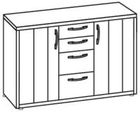 Фото  комод комбинированный верди производитель Ставрополь Мебель