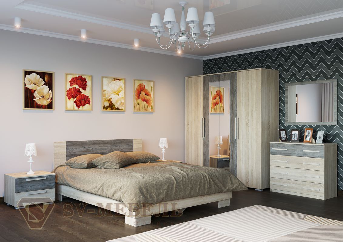 Фото Кровать двуспальная Лагуна-2 (СМ 160х200) комплектуется настилом от производителя SV-мебель в Керчи по цене 14 900 ₽