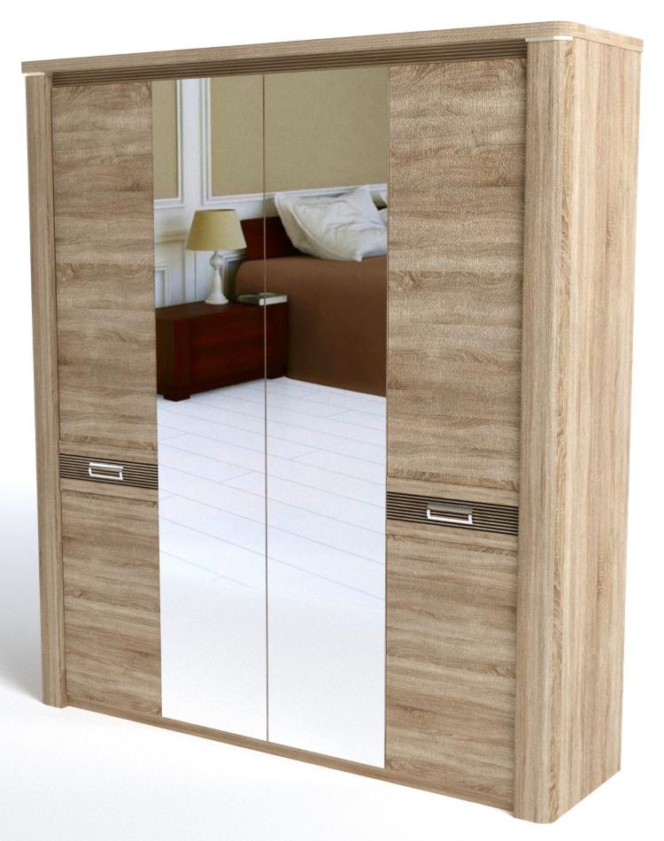 Фото Шкаф Магнолия (205) четырехдверный от производителя СБК в Керчи по цене 43&nbsp;150 ₽