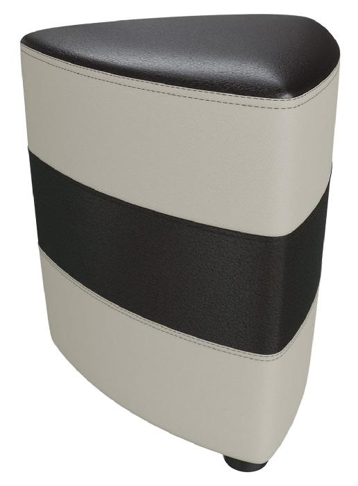 Банкетка Норд 6-5117 (кожзам, темно-коричневый-белый (Гранд Кволити) )