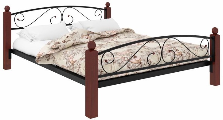 Фото Кровать двуспальная Вероника Lux Plus (СМ 160х190) трубка металл от производителя Милсон в Керчи по цене 20&nbsp;940 ₽