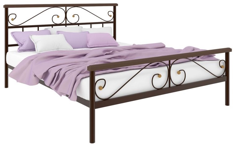 Фото Кровать двуспальная Эсмеральда Plus (СМ 180х190) трубка металл от производителя Милсон в Керчи по цене 16&nbsp;910 ₽