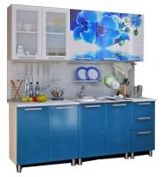 Кухня Люкс Лазурь (2,0) (серый, фотопечать-лазурное небо,(БТС)) в Керчи от производителя 