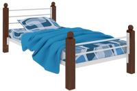 Фото derevyannye-krovati кровать односпальная милана lux plus (см 90х200) трубка металл производитель Милсон