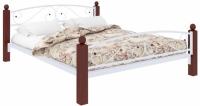 Фото derevyannye-krovati кровать двуспальная вероника lux plus (см 140х190) трубка металл производитель Милсон