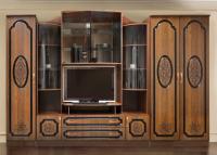 Стенка Эдвард-7 вар.№4 ЛМДФ (орех донской, орех донской,(Диал)) в Керчи от производителя 