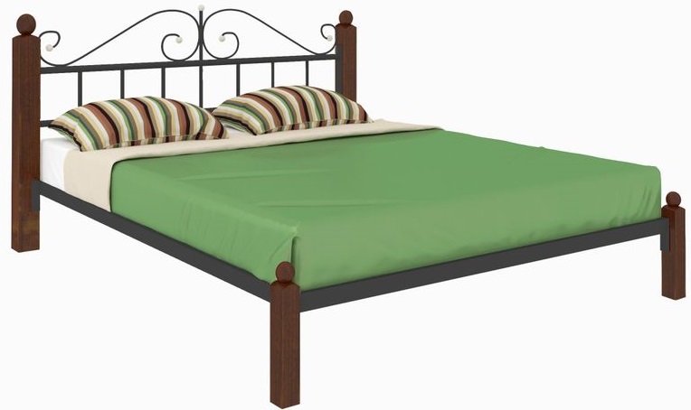 Фото Кровать двуспальная Диана Lux (СМ 160х200) трубка металл от производителя Милсон в Керчи по цене 20 000 ₽