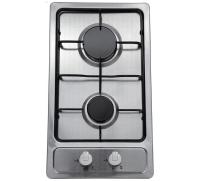 Варочная поверхность газовая 2-х конф. VENTOLUX HG320 EES INOX 2 (600х520хh43) (Материал корпуса нержавеющая сталь , Цвет корпуса Матовый) в Керчи от производителя 