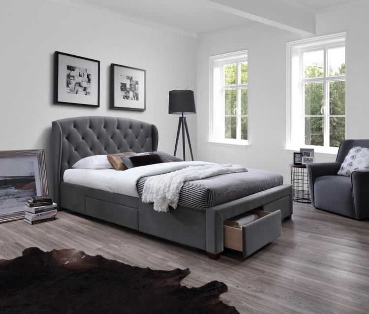 Фото Кровать двуспальная Halmar Sabrina (СМ 160х200) c ортопедическим основанием от производителя Halmar  в Керчи по цене 71 530 ₽