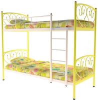 Фото  кровать двухъярусная злата (см 80х190) трубка металл производитель Милсон