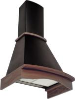 Вытяжка купольная Jasmin 160 (600х498хh605(1050)) (Материал Металл/Дерево , Цвет Черный/Неокрашено) в Керчи от производителя 