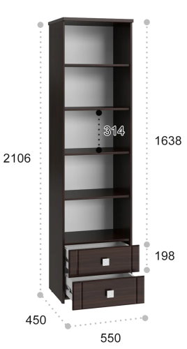 Фото Пенал Изабель ИЗ-63К с зеркалом от производителя Компасс в Керчи по цене 25&nbsp;320 ₽