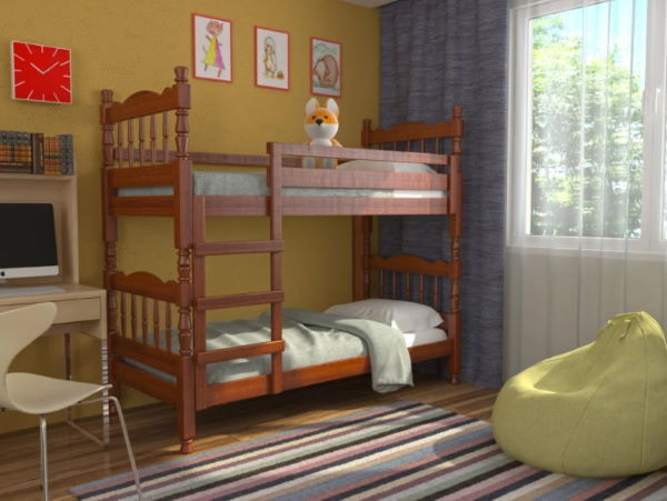 Фото Кровать 2-х ярусная Соня (СМ 80х189) с односторонними матрасами и выдвижными ящиками от производителя Браво-мебель в Керчи по цене 46&nbsp;380 ₽