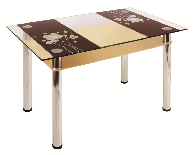 Фото Стол обеденный 3.7 с полкой  от производителя Мебель из стекла в Керчи по цене 11&nbsp;680 ₽