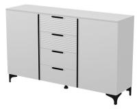 Комод комбинированный Брента (белый снег-лак белый (Браво-мебель) ) в Керчи от производителя 
