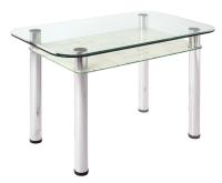 Фото stoly-obedennye-neraskladnye стол обеденный 3.4 с полкой  производитель Мебель из стекла